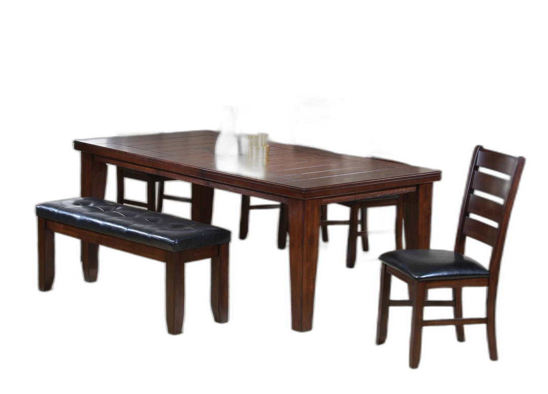 48" Dark Brown Extendable Dining Table