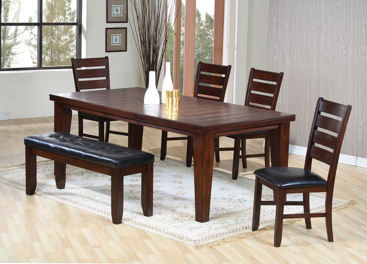 48" Dark Brown Extendable Dining Table