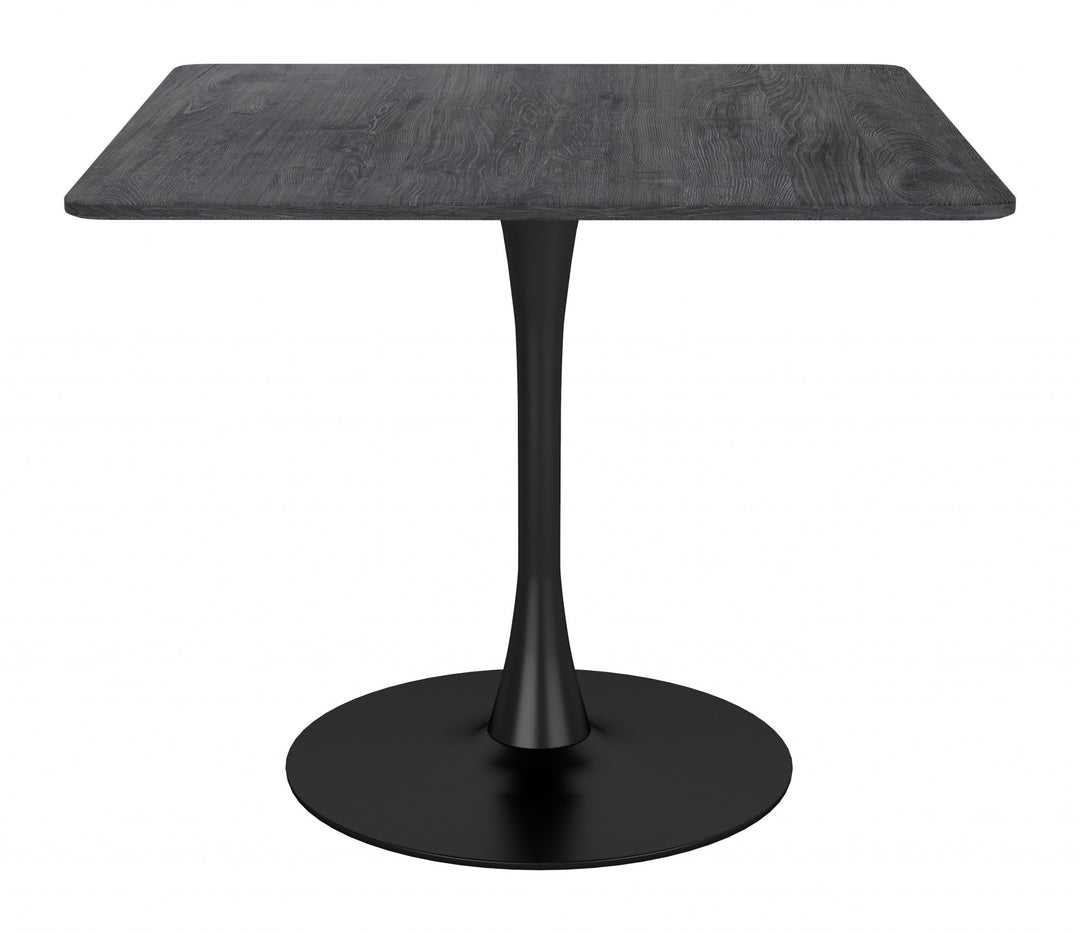 Square Black Pedestal Dining Table