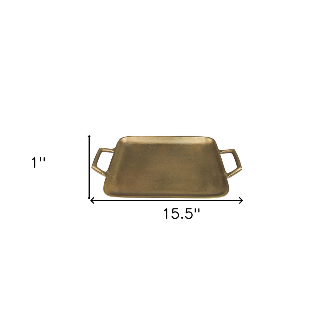 Petite Gold Metal Square Tray