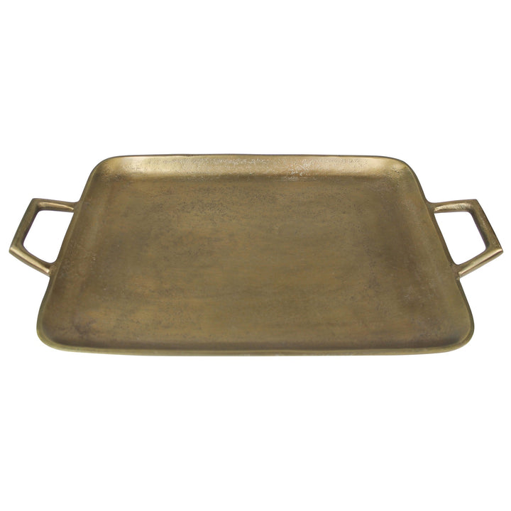 Jumbo Gold Metal Square Tray