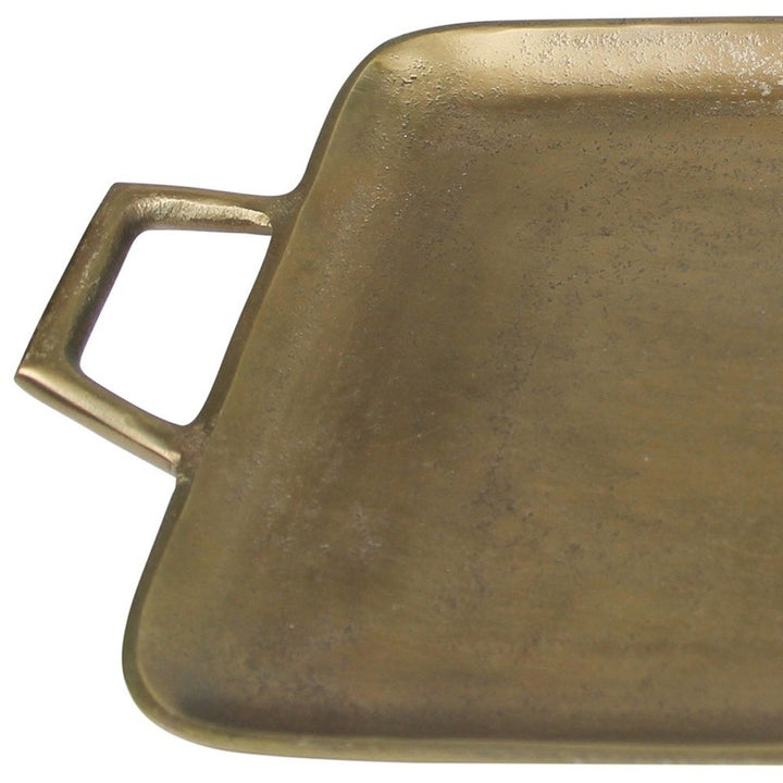 Jumbo Gold Metal Square Tray