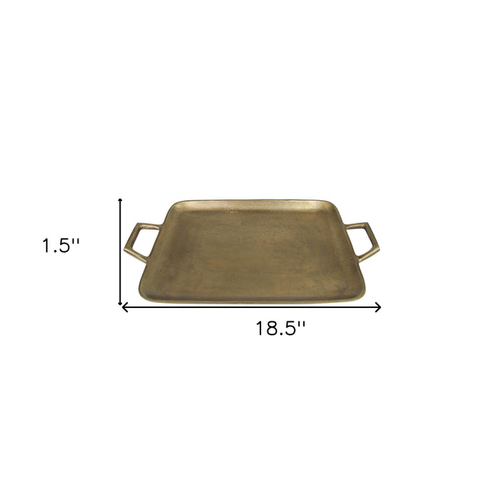 Jumbo Gold Metal Square Tray