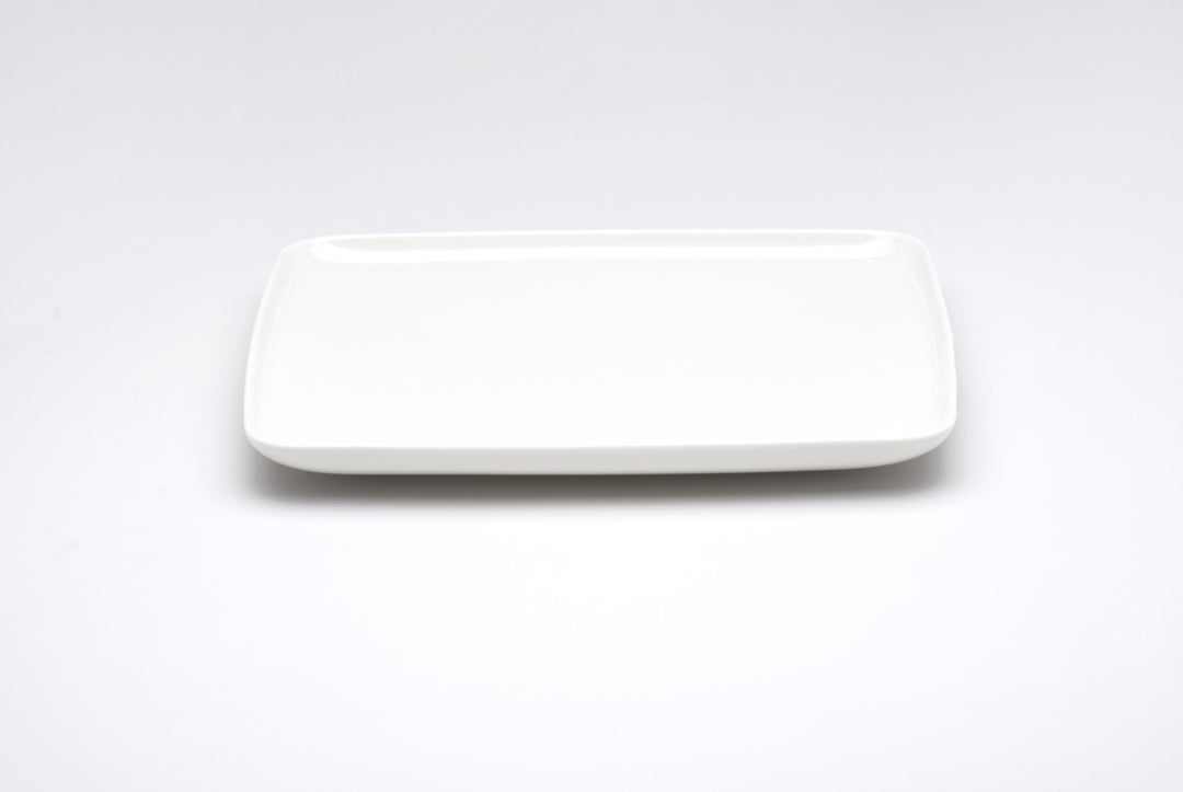 White Six Piece Rectangle Porcelain Service For Six Dinner Plate Set