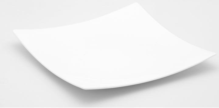 White Six Piece Square Bone China Service For Six Dinner Plate Set