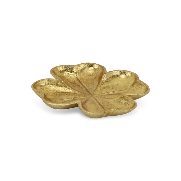 7" Gold Shamrock Metal Handmade Vanity Tray