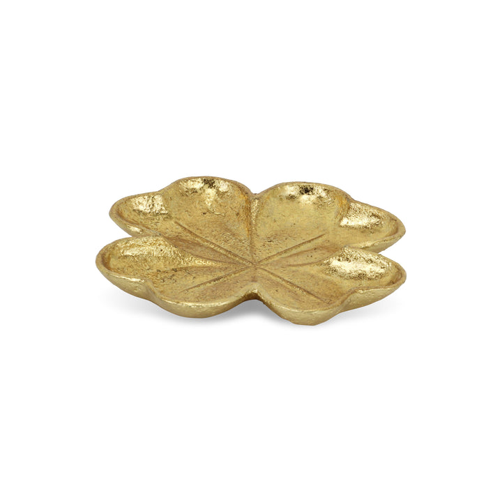 7" Gold Shamrock Metal Handmade Vanity Tray