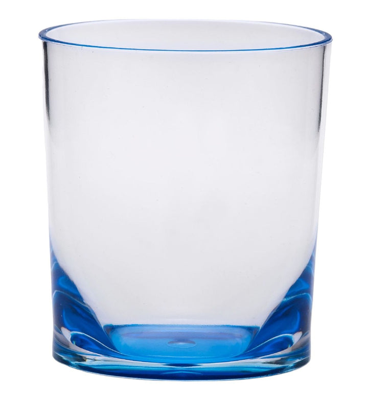 Set of Four Blue Acrylic Stemless Whiskey Glass