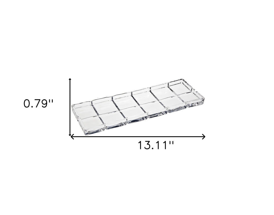 13" Clear Crystal Serving Tray