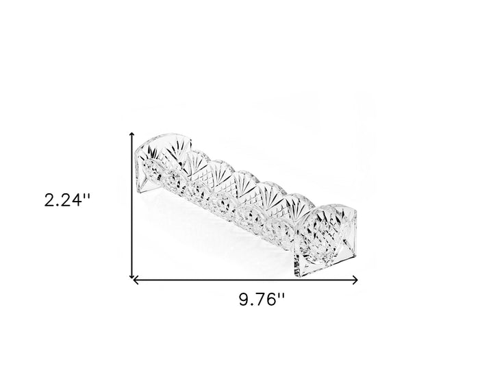 10" Rectangular Cut Crystal Cracker Tray