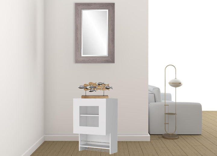 20" White Accent Cabinet With Two Shelves