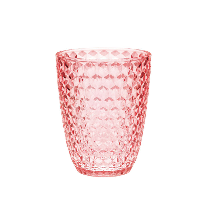 Set of Four Pink Diamond Acrylic Stemless Whiskey Glass