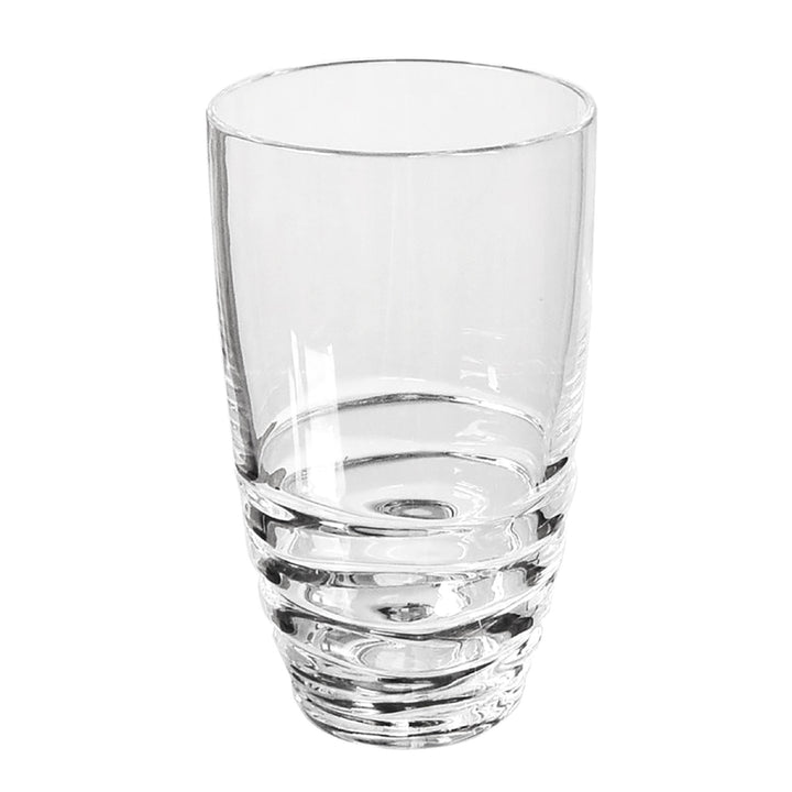 Set of Four Clear Swirl Acrylic Highball Glasses