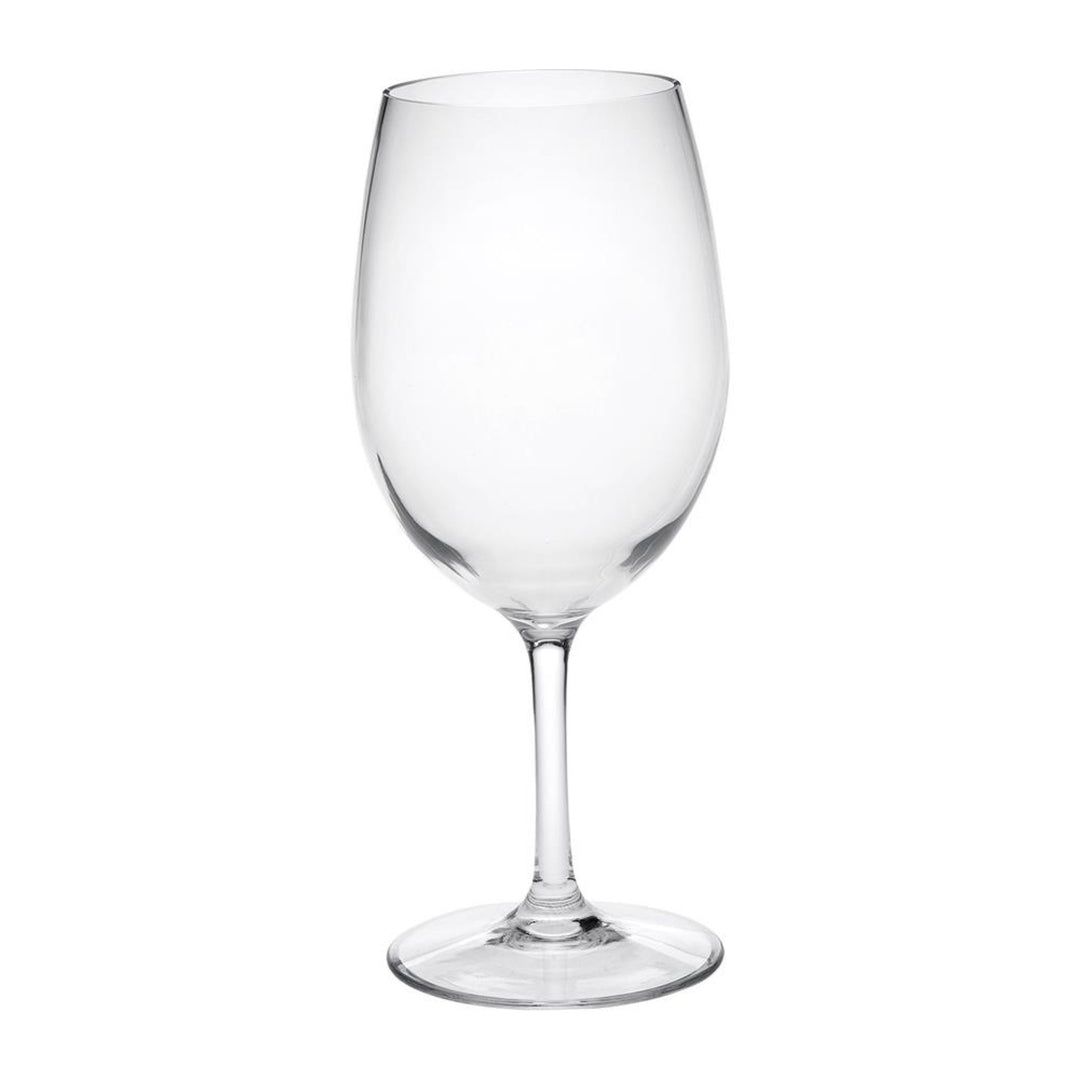 Set of Four Clear Tritan Plastic Stemmed All Purpose Wine Glass