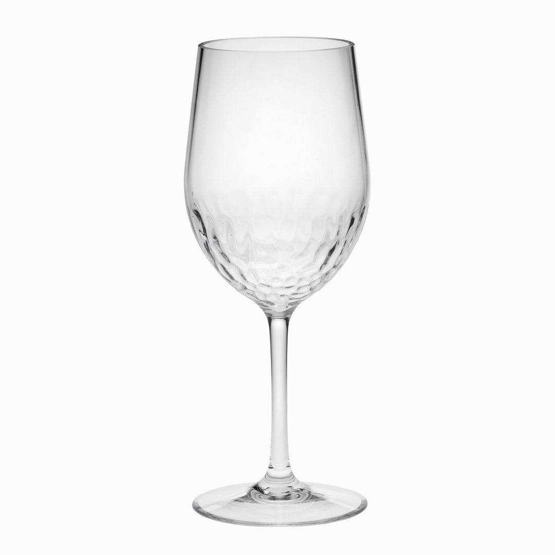 Set of Four Clear Tritan Plastic Stemmed All Purpose Wine Glass