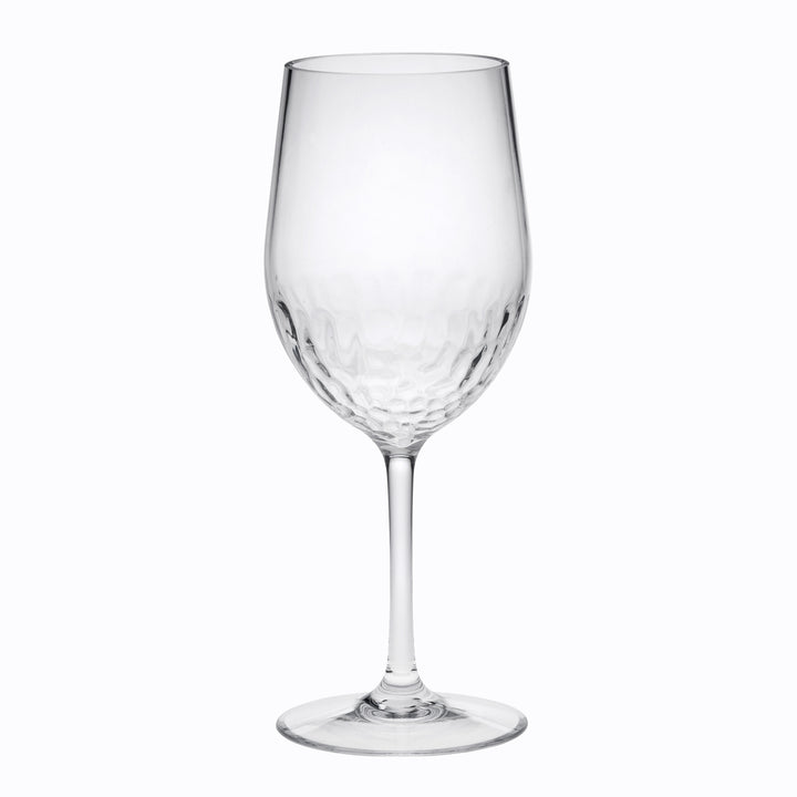 Set of Four Clear Tritan Plastic Stemmed All Purpose Wine Glass