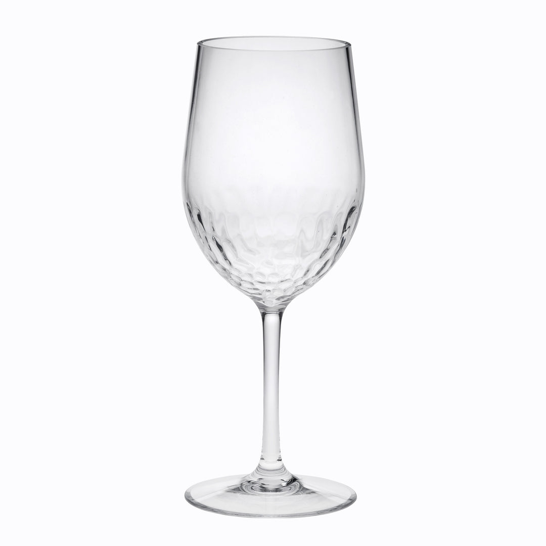 Set of Four Clear Tritan Plastic Stemmed All Purpose Wine Glass