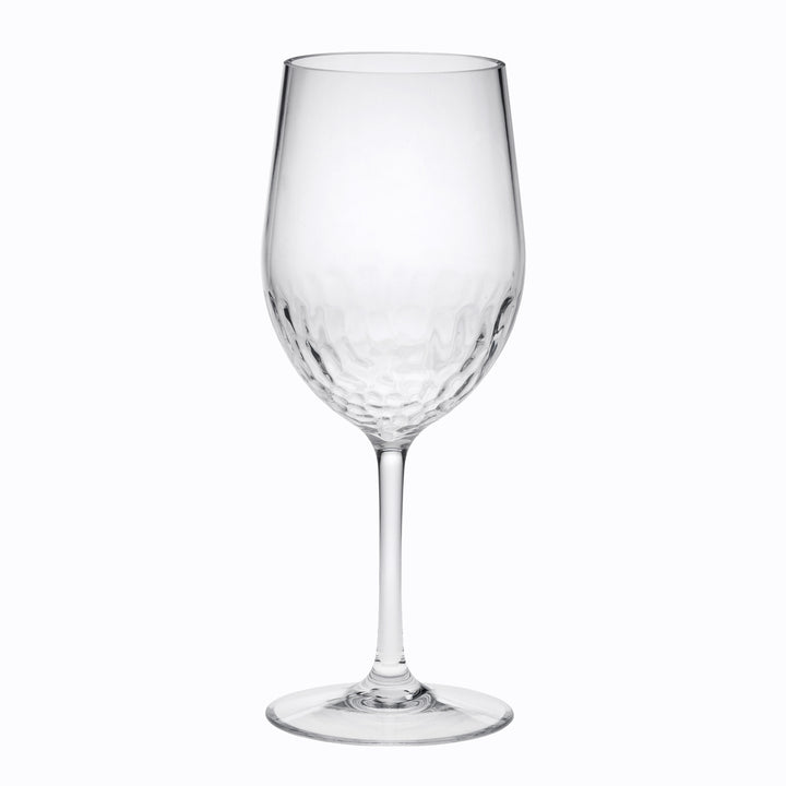 Set of Four Clear Tritan Plastic Stemmed All Purpose Wine Glass