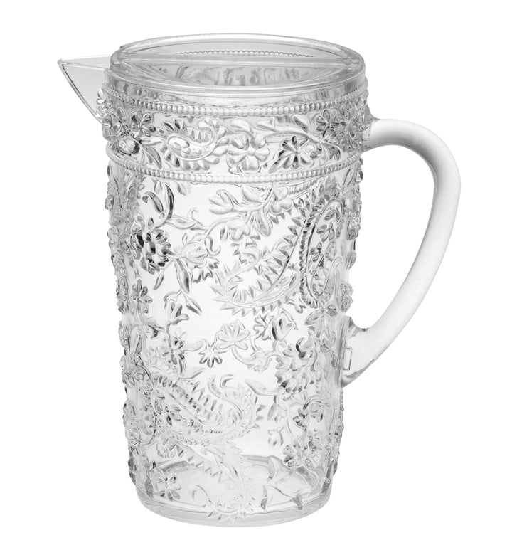 2.5 Quart Clear Paisley Acrylic Pitcher