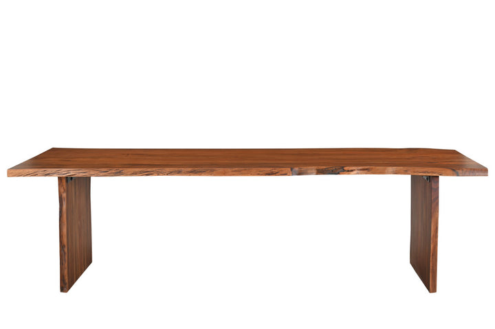 72" Brown Solid Wood Dining Table