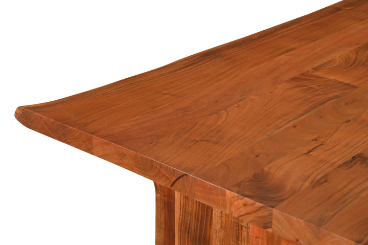 96" Brown Solid Wood Dining Table