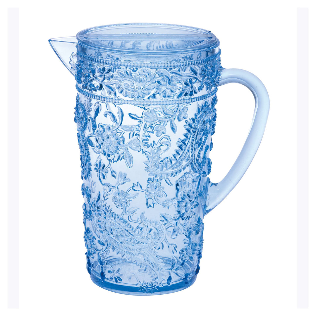 2.5 Quart Blue Paisley Acrylic Pitcher