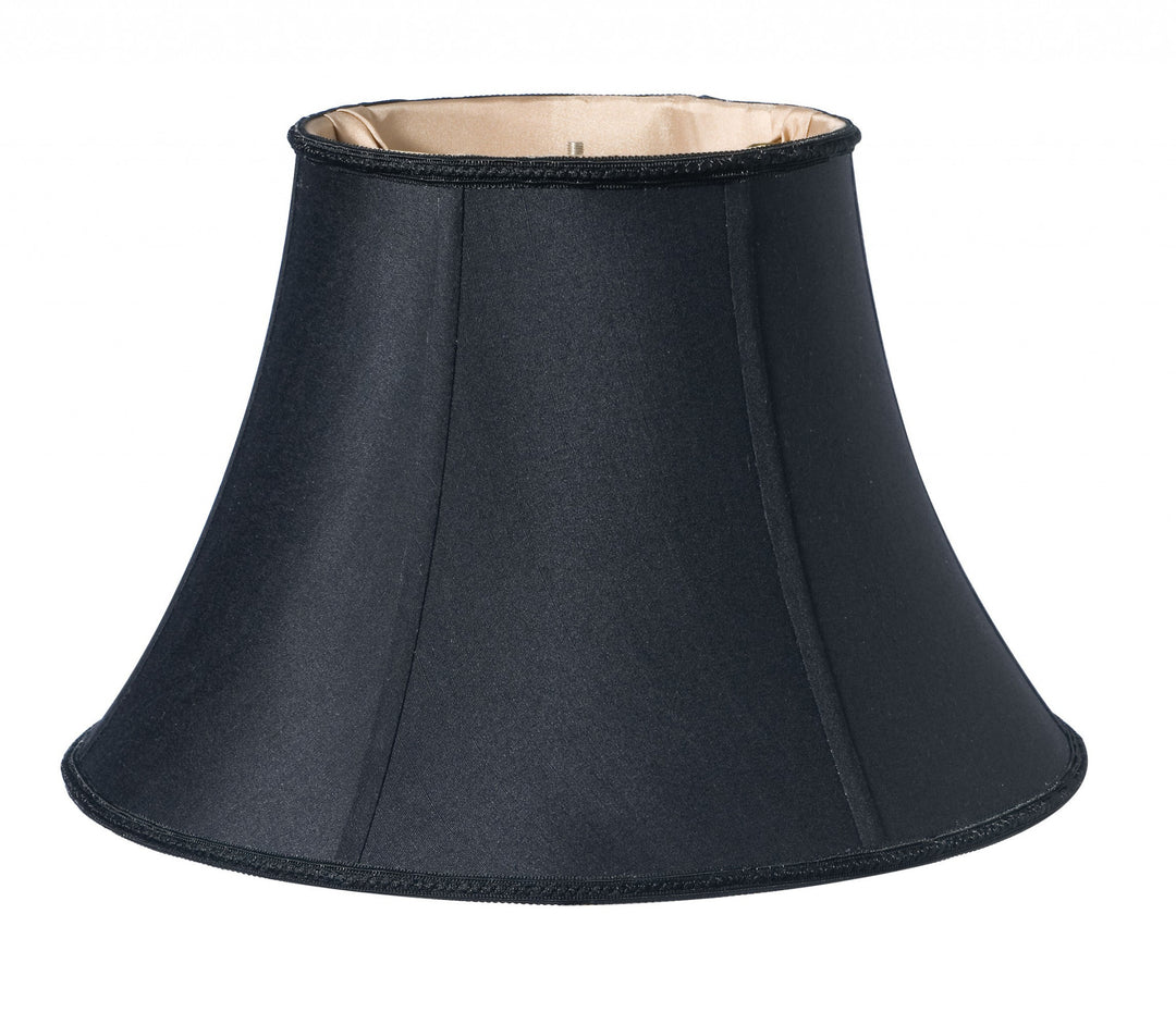 18" Black Slanted Bell Paperback Shantung Lampshade