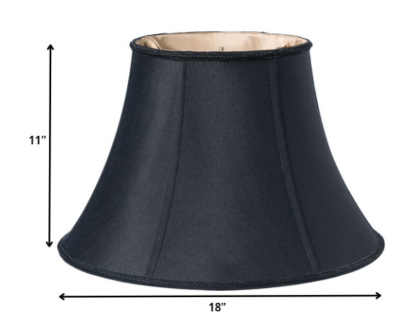 18" Black Slanted Bell Paperback Shantung Lampshade