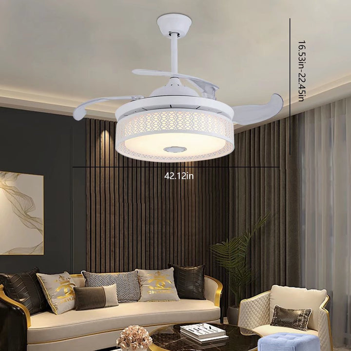 Compact Ceiling Fan And Lamp With Remote