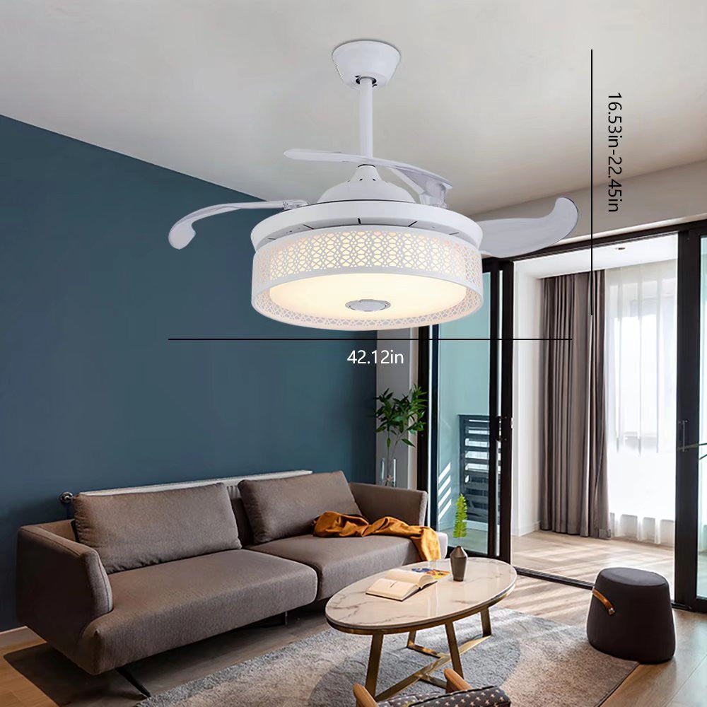 Compact Ceiling Fan And Lamp With Remote