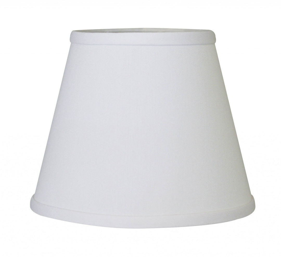 8" White Hardback Empire No Slub Lampshade