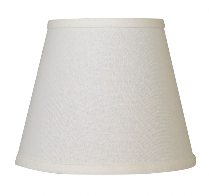 8" White Hardback Empire Linen Lampshade