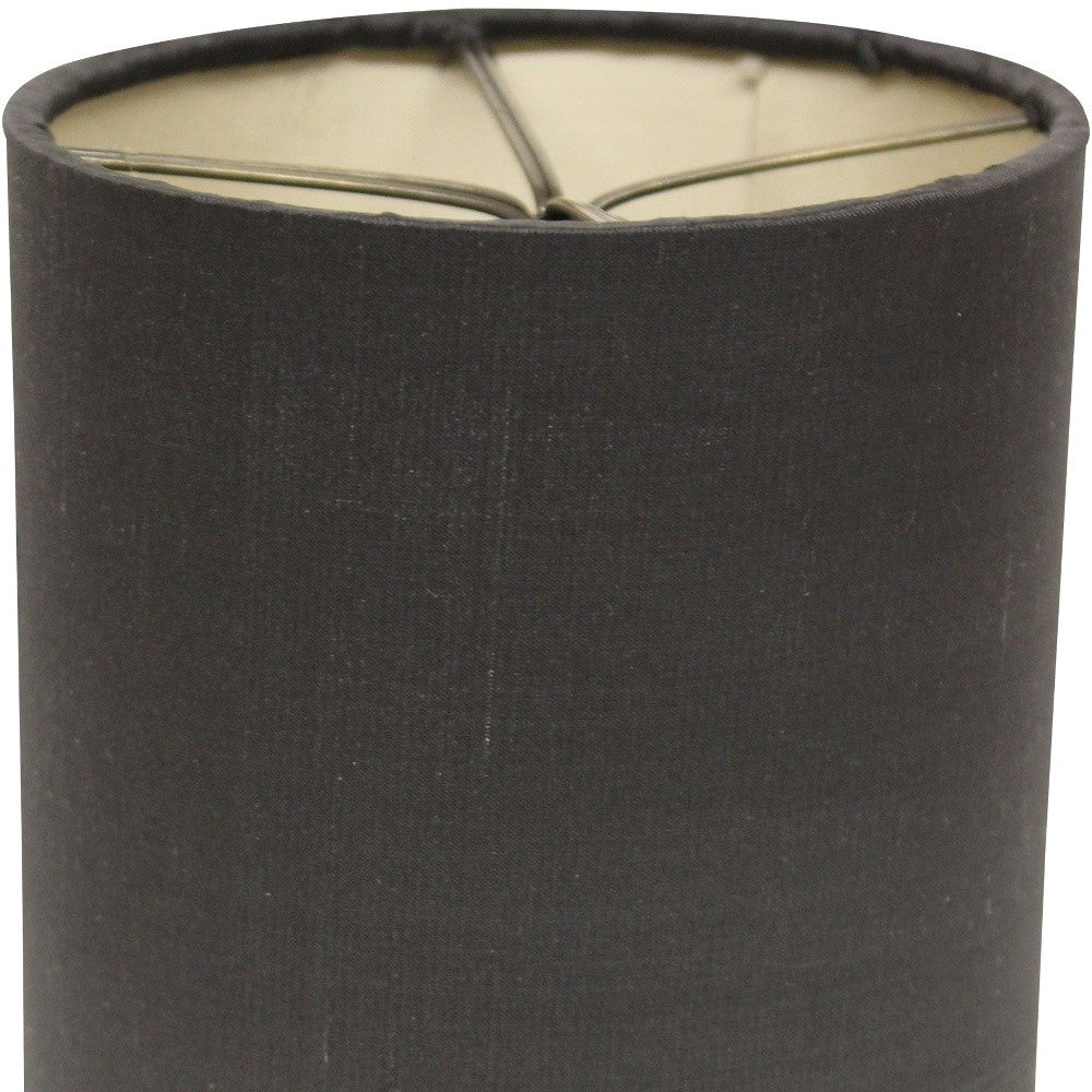 6" Graphite with Natural Lining Set of 6 Drum Chandelier Lampshades