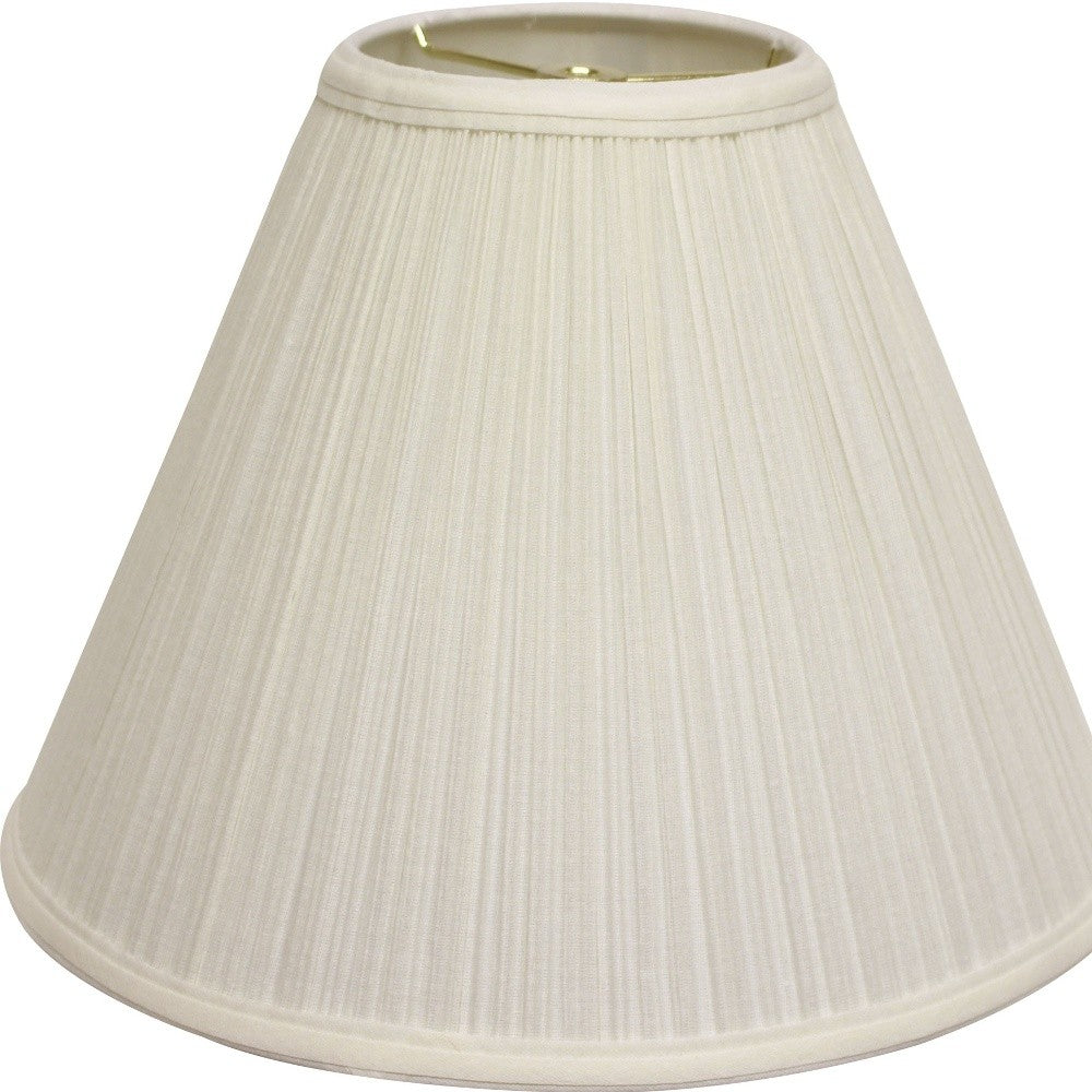 13" White Deep Cone Broadcloth Lampshade