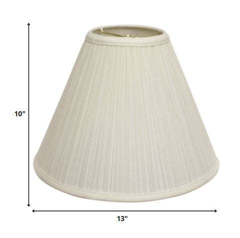 13" White Deep Cone Broadcloth Lampshade