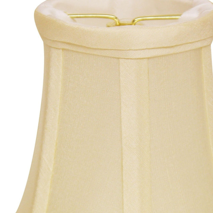 4" Ivory Slanted Set of 6 Chandelier Dupioni Lampshades