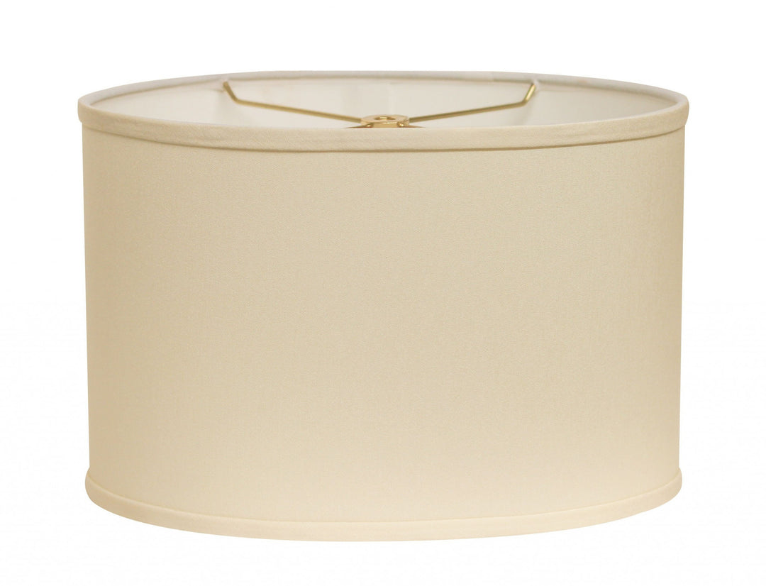 14" Ivory Throwback Oval No Slub Lampshade