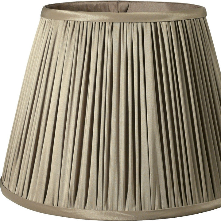 19" Ash Slanted Paperback Pleated Tafetta Lampshade