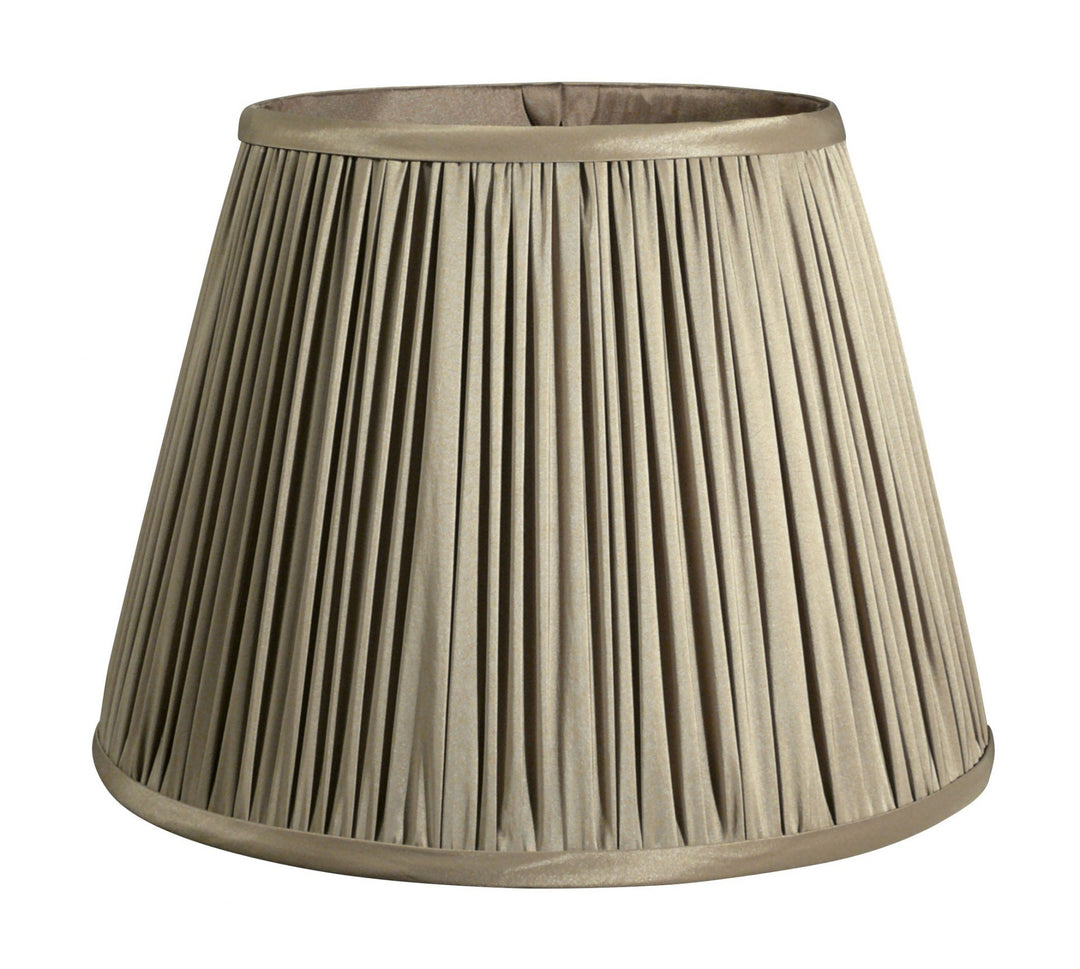 19" Ash Slanted Paperback Pleated Tafetta Lampshade