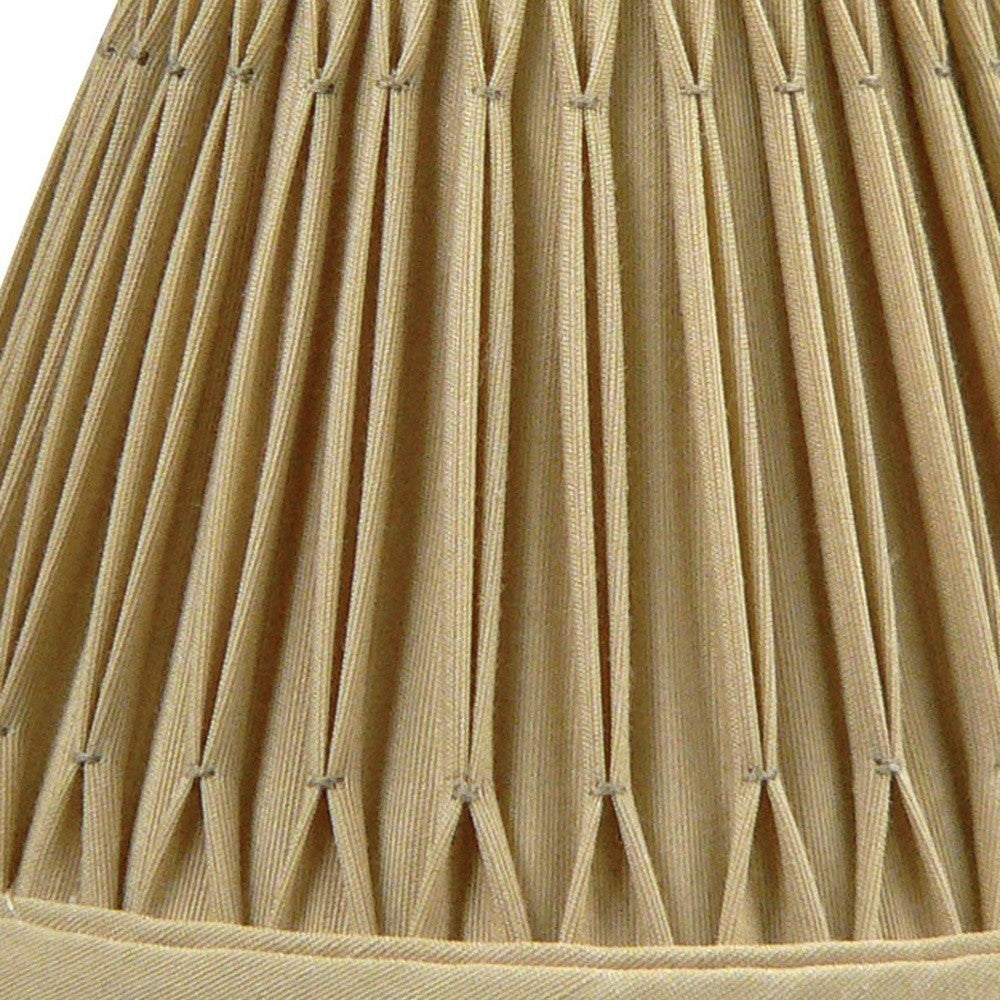 5" Vintage Gold Set of 6 Empire Slanted Chandelier Shantung Lampshades