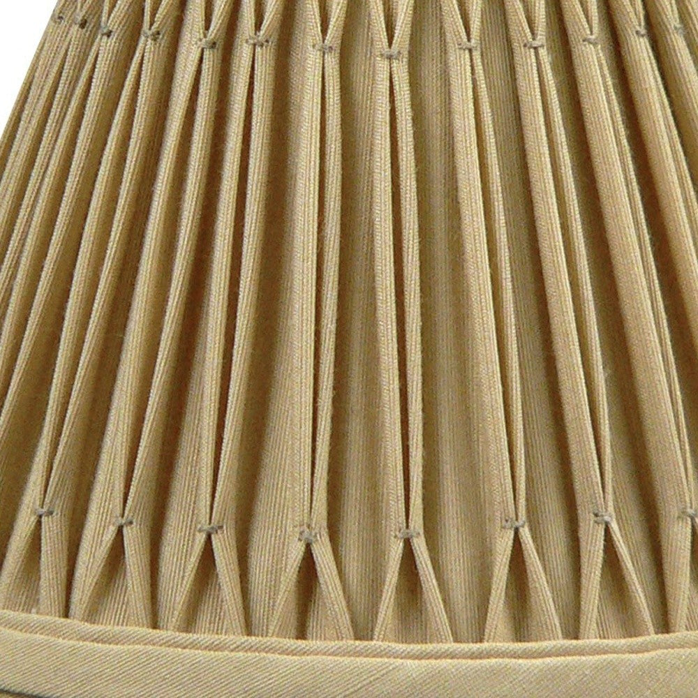 5" Vintage Gold Set of 6 Empire Slanted Chandelier Shantung Lampshades