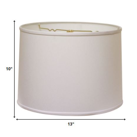 13" White Throwback Drum No Slub Lampshade