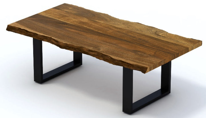 Modern Rustic Live Edge Acacia Wood Coffee Table