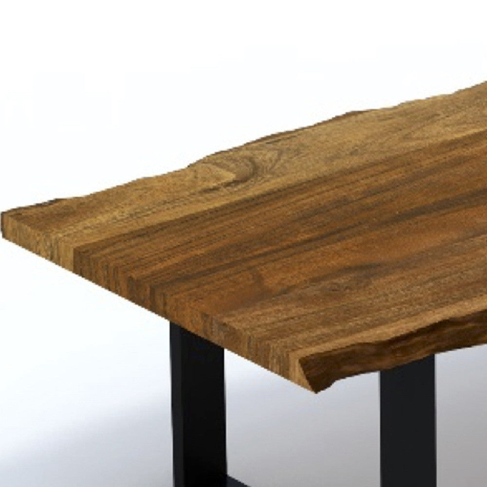 Modern Rustic Live Edge Acacia Wood Coffee Table