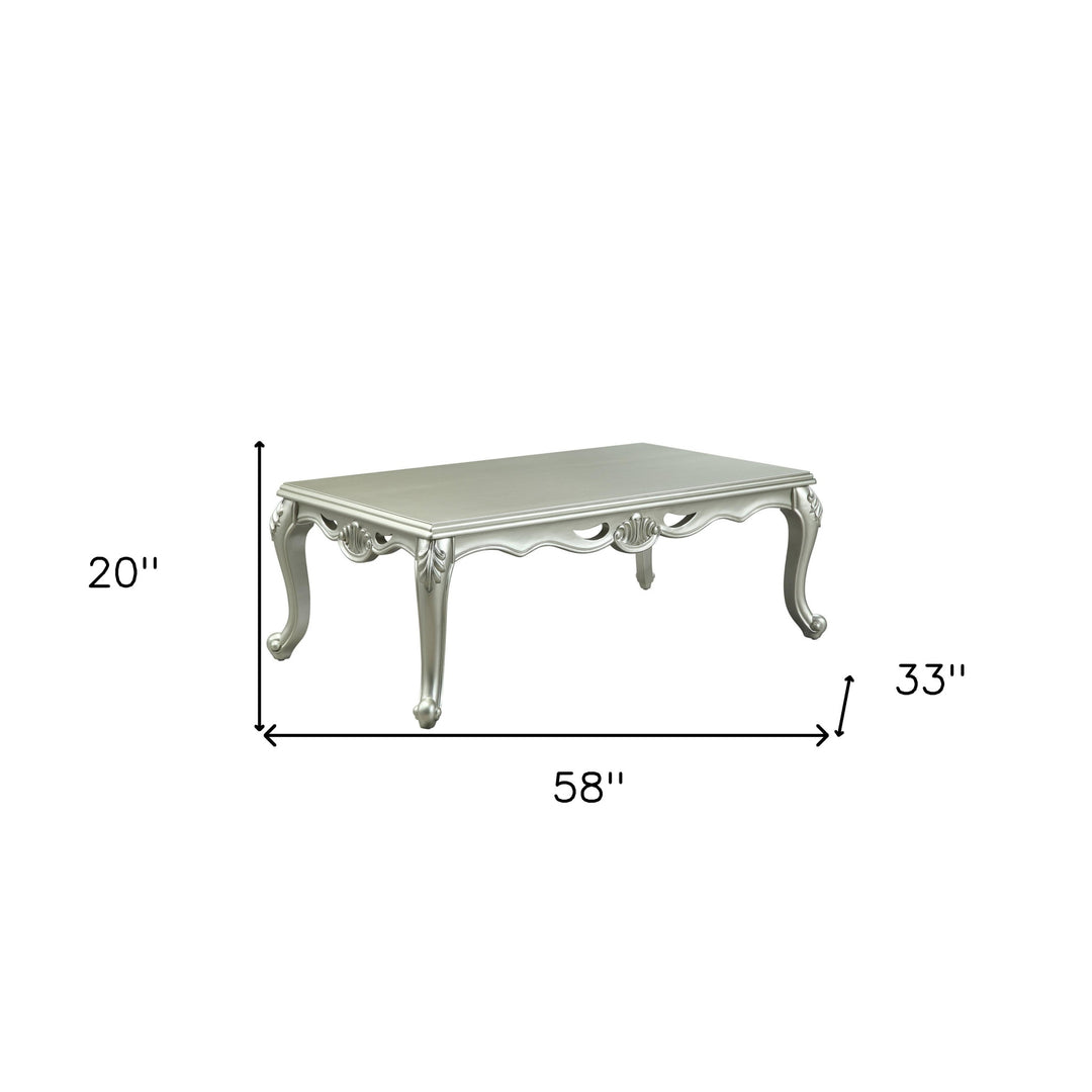 58" Champagne Rectangular Coffee Table