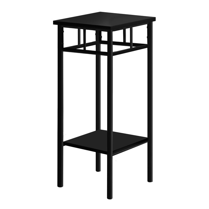 28" Black End Table With Shelf