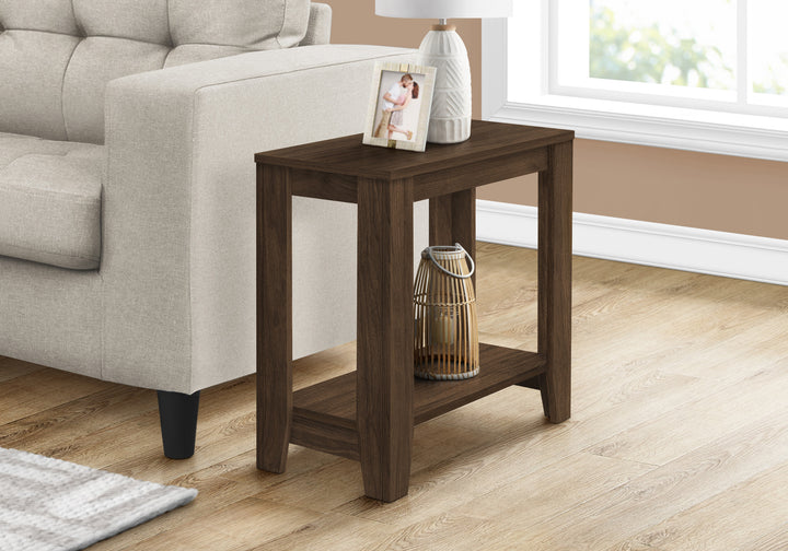 22" Walnut End Table With Shelf