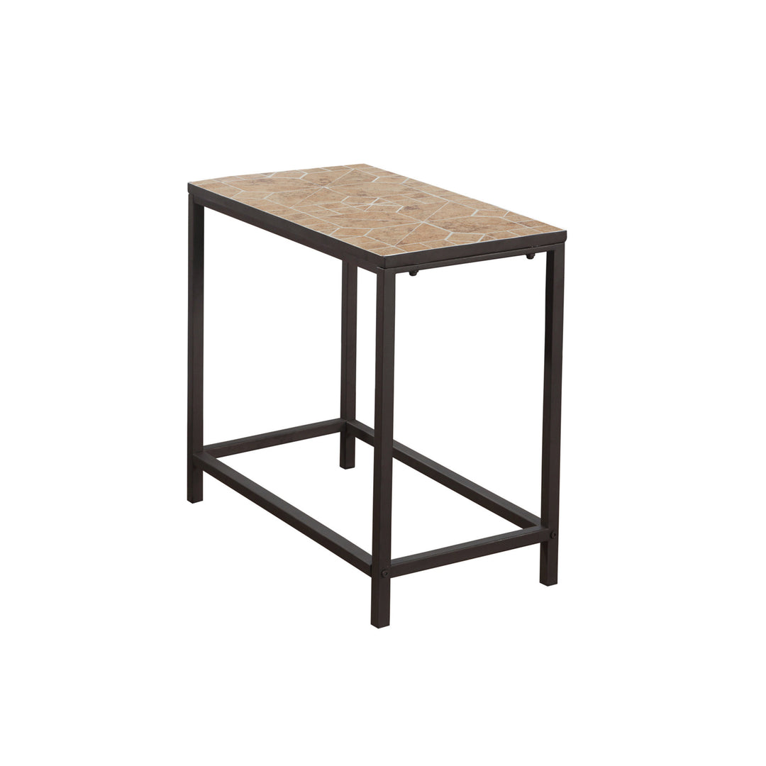 22" Brown Tile End Table