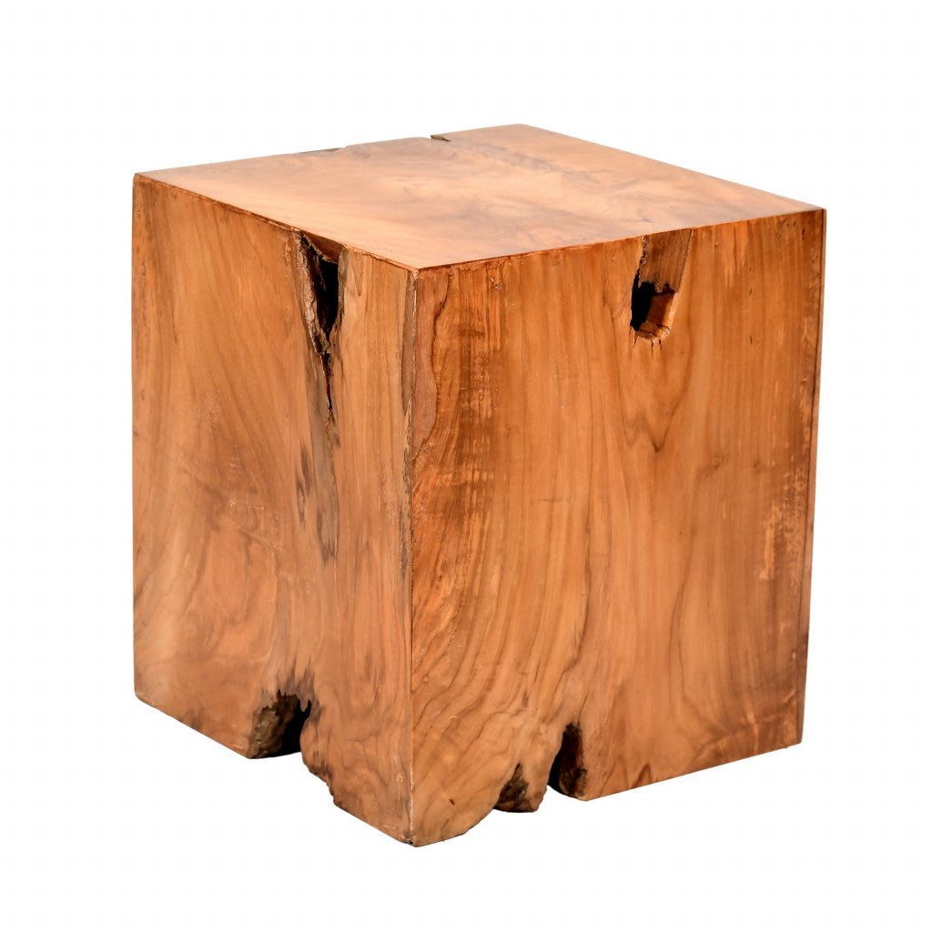 16" Natural Solid Wood End Table