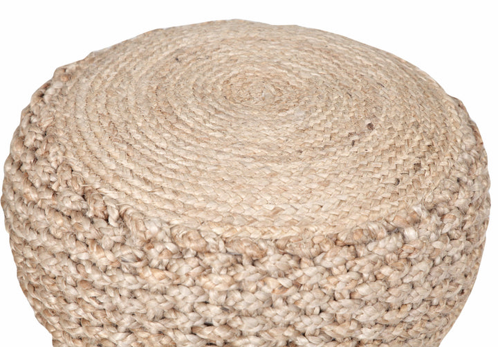 20" Tan Jute Ottoman